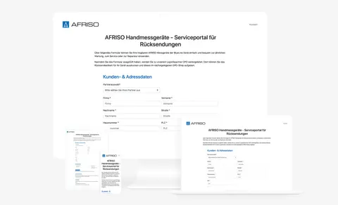Rücksendeportal auf Laptop und Smartphone